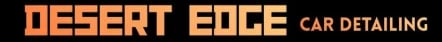 Desert Edge Car Detailing logo in orange and black text